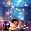 WANWEN Proiettore Cielo Stellato e Oceano per Camera Bambini (Nero) | 24-in-1 Luce Notturna Musicale con Proiezione Dinamica Rotante e Timer, Lampada da Notte