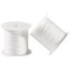 Craftdady - 2 rotoli di filo di nylon bianco 0,4 mm, intrecciato, ideale per perline, lavori con macramè, creazione di braccialetti dell'amicizia, gioielli fai da te, nodi cinesi e altri progetti