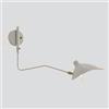 DESHOME Applique con Braccio Orientabile Bianco 95cm Lampada da Parete Industriale intage per Interni Lunga Luce a Parete Regolabile, per Soggiorno, Comodino, Studio, Camera dei Bambini, E27 3000K