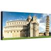 Wallazz Quadro su Tela Toscana - Quadri Moderni Soggiorno - Firenze, Pisa, Siena, Livorno, Massa, Cortona, Montalcino - Stampa su Tela Canvas HD - Quadro Moderno Soggiorno 50x150 cm