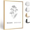 HaakDesign Cornice portafoto sottile Alena in alluminio, 60 x 120 cm, colore: oro, idea regalo