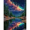 GEEHEIY Diamond Painting Aurora - Quadro per pittura con diamanti 5D, per adulti, paesaggio, fai da te, decorazione per la casa, 30 x 40 cm