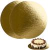 Be Your Packer Set de 10 Supporti per Torte 30 cm Oro | Vassoio Torta Rotondo in Cartone da 1 mm di spessore, Sottotorta tondo per Feste Matrimoni, Decorazioni per Torte e Dolci | Base per Torta Dorato