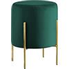 Il Gruppone Passione Casa IlGruppone Pouf Poggiapiedi in Velluto con Gambe Dorate Elegante Imbottito Sgabello per Toeletta Mobile Trucco Ottomano Ingresso Tavolino - SottoBosco