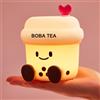 POSSHE Boba Tea - Luce notturna in silicone, decorazione per la camera dei bambini, per bambini, adolescenti, adulti, perfetta per Natale e compleanni (tè Boba)