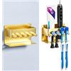 GGQ Portaspazzolino Elettrico, Porta Spazzolino da Muro, Porta Dentifricio, Porta Spazzolini Bagno, Porta Testine Portaspazzolini, Porta Spazzolini Elettrici Parete (Oro)