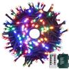 Tacobey Luci Albero di Natale a Batteria, 10M 100 LED Catena Luminosa con Telecomando, 8 Modalità, Impermeabile, Timer, Luci Natalizie da Esterno ed Interno, Cavo Verde Scuro - Multicolore