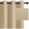 CYCMACO Tenda Oscurante Termica da Interno 2 Pezzi 140x290cm, Beige Scuro | Termiche Isolanti, Anti-Rumore, Tende Camera Da Letto Con Occhielli, Moderna Tende Per Interni Per Camera E Soggiorno