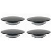 EpheyFIF Tappo di scarico per lavello, 66 mm, nero opaco, pulsante pop-up, tappo click clack per bagno e cucina (4 pezzi)