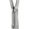 Erlif Cerniera lampo in plastica divisibile, n. 10 (grigio chiaro, 60 cm)