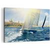 ARTTOR Stampe da Parete Moderne 100x70 cm Quadro su Tela Paesaggi Marino - 4038 | Yacht Mare Onda Quadro Decorativo Grande 1 pezzo Soggiorno Camera da Letto Arte da Parete Decorazione da Parete ARTTOR