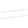 vidaXL Mensole da Parete 2 pz Bianco Lucido 100x9x3 cm