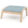 Vinylla - Copripoltrona di ricambio compatibile con sedia Ikea Poäng (poggiapiedi con design 2, poliestere, ciano chiaro)