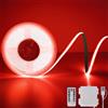 StarryEver Striscia LED COB a batteria, con telecomando, 2 m, dimmerabile, tagliabile, flessibile, per TV, computer, decorazione auto, rosso