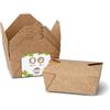 BIOZOYG Contenitore per Alimenti da Asporto I Scatola per Alimenti con Coperchio Pieghevole 1150 ml I Scatola di Cartone Kraft compostabile marrone I 300 Vaschette di Cartone Monouso rettangolari