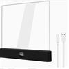Clyfanesy Lampada da Lettura a LED per Libro, Luce da Lettura Piatta Ricaricabile 1200mAh, 3 Colori e Luminosità Regolabile, Timer Intelligente, Luce Notturna per Leggere a Letto, 18.5x2.38x18cm (Nero Plus)