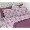 Galeone - Biancheria e Tessuti Completo Lenzuola 100% Cotone - Una Piazza, Letto 80x190 | Set ANEMONE con 1 Federa, Lenzuolo Sopra, Lenzuolo Sotto con Angoli | Cotone - Tessuto Morbido, Traspirante | Made in Italy - GALEONE