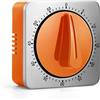 NATULYNKER Timer da cucina, timer meccanico, non richiede batterie, sveglia da cucina 100% meccanica con cassa in acciaio inox, orologio da cucina, cronometro, promemoria conto alla rovescia, orologio magnetico