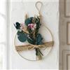 KYSUN Ghirlanda Floreale in Metallo 20 cm Anelli Floreali per Ghirlande con Fiori Secchi e Corda di Iuta, Cerchio Metallo per Acchiappasogni Decorazione Della Porta Della Parete del Soggiorno (B)