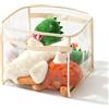 KASESSS Cesta Giochi Bambini in PVC Trasparente Multiuso Scatole Organizer | Impermeabile Contenitore Giochi Bambini con Maniglie, Design Trasparente per Trovare Velocemente I Giocattoli Libri Vestiti