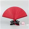 qbodp Ventaglio Pieghevole Piccolo Per Donne E Uomini,Ventagli Pieghevole Portatile In Bambù Vintage Cinese Per Matrimonio,Balli,Feste,Spettacoli,Rosso