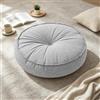 BOYIFEIJIE Cuscino da pavimento, rotondo, 45 x 45 x 10 cm, spesso e confortevole, per soggiorno, balcone, giardino, meditazione, morbido cuscino per sedia da pavimento, tatami, colore grigio nuvola