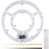 GAOUTO Kit di conversione di modulo LED da 48 W, 3 colori, modulo LED da soffitto con telecomando, dimmerabile, modulo LE D per lampade da soffitto, piastra di conversione con magneti di supporto