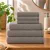 NARCISO Set Asciugamani Bagno Viso e Bidet 100% Cotone 6 Pezzi (3 Viso 50x100cm e 3 Bidet 40x60cm) Ogni Asciugamano è Realizzato in Morbida Spugna di Cotone Alta Assorbenza (Sabbia)