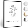 Haak HaakDesign Alena - Cornice portafoto sottile in alluminio, 40 x 120 cm, colore nero opaco