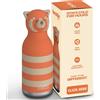 asobu Bestie - Borraccia in acciaio INOX a forma di panda, con cannuccia a prova di perdite, 500 ml