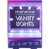 Fizz Creations Hollywood Vanity String Lights - 10 lampadine dimmerabili, alimentazione USB, lunghezza totale 4,5 m, 3 modalità di colore, specchio Hollywood con luci, specchio cosmetico Hollywood con
