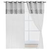 emmevi Tende Coppia Finestra Porta Interno Tessuto Shabby Chic MOD.Tenda Margherita 2 CONF 140X290 Grigio