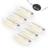 kalb Material für Möbel kalb | Illuminazione LED per bordi in vetro Ambilux Clip trasparente 3000 K 5000 K 1-10 set 4-10 mm interruttore a pedale in vetro espandibile per dimmer/controller