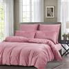 Gezu - Set copripiumone invernale 200 x 200 cm, in flanella rosa, velluto, a doppio lato, con rivestimento ispessito, caldo, biancheria da letto matrimoniale per adulti, con 2 federe 65 x 65 cm con