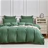 Gezu Copripiumino in cotone 240 x 260 verde salvia 100% cotone morbido traspirante