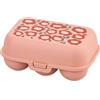 Koziol EGGS TO GO Portauovo per 6 uova, contenitore con chiusura a clip, contenitore per uova per frigorifero, scatola per uova in plastica, contenitore per uova (6 uova, rosa)