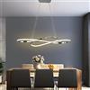 Lanekd LED Lampadario soggiorno a sospensione, L100cm 48W Lampada a Tavolo da Pranzo Cucina Lampadari Moderna Regolabile Altezza Lampada a Sospensione Ufficio Bagno Sala Soffitto Lampade 3000K luce calda