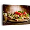 ARTTOR Stampe da Parete Moderne 100x70 cm Quadro su Tela Cucina - 2540 | Pizza Vegetariano Italia Quadro Decorativo 1 pezzo Soggiorno Camera da Letto Arte da Parete Decorazione da Parete ARTTOR