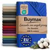 Buymax® Lenzuola con Angoli per Lettino Bambino 70x140 cm in 100% Cotone Jersey - Colore Blu Scuro, per Materassi fino a 15 cm di Altezza