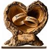 VEELU Cuore Albero della Vita in Legno Personalizzato con Nome per Coppia (S3) | Regalo Anniversario Matrimonio Personalizzato, Albero della Vita Decorativo, Regalo Romantiche per Lei Lui, Decorazione Casa