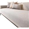 Generic Copridivano in misto cotone e lino, 1 pezzo, protezione antiscivolo con retro in silicone, lavabile, per divano a 2/3 posti, divano ad angolo, chaise longue e poltrona (grigio, 70 x 70 cm)