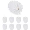 Relaxdays 9X Spazzole di Ricambio per WC, Set da 9, Testine Intercambiabili, Plastica, Filettatura 12mm, D 8cm, Bianco