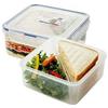 LocknLock Lock & Lock - Contenitori salvafreschezza per panini - in plastica - Set di 3 contenitori - Quadrati - Lunch Box con divisorio - 1,2 l
