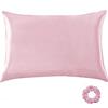 FLCA Federa in 100% pura seta di gelso 19 momme, in seta Charmeuse su entrambi i lati, ipoallergenica, con cerniera nascosta, 50 cm x 75 cm, confezione da 1 pezzo, Seta, rosa, Standard(50x75cm)