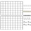 CIKLCIX Pannello Griglia Metallo Nero 44x30 cm, Organizer da Parete in Rete Metallica, Bacheca Foto, Portafoto da Muro, Decorazione Camera Ufficio con Clip e Ganci