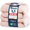 CozyLux Piumino Letto Singolo 155x220 cm Rosa blush per 4 Stagioni | Piumone Letto in Microfibra 300 g/m², Oeko-Tex 100, Trapunta Invernale con quattro occhielli, Lavabile in Lavatrice