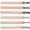 BUGUUYO 6 Pezzi Set di Scalpelli da Intaglio per Principianti, Portatile | Legno e Metallo, Uso Facile Impugnatura Comoda, per Pino e Hickory, Kit Lavoretti Creativi