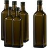 Bottiglie Marasca in Vetro 750 ml per Olio con Tappo Salvagoccia - Set da 6