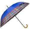 Ombrello da Pioggia Grande con 16 Stecche Scozzese - blu