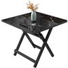 CREVICOSTA QUALITY MARK MARCAS DE CALIDAD - Tavolo quadrato pieghevole stampato a iniezione da 80 x 80 x 75 cm (marmo nero)